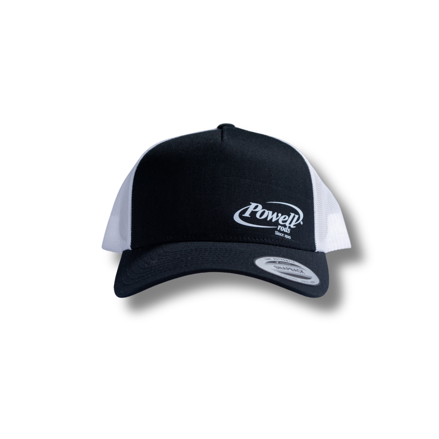 5-Panel Classic Trucker Cap | Black & White | Small White Logo