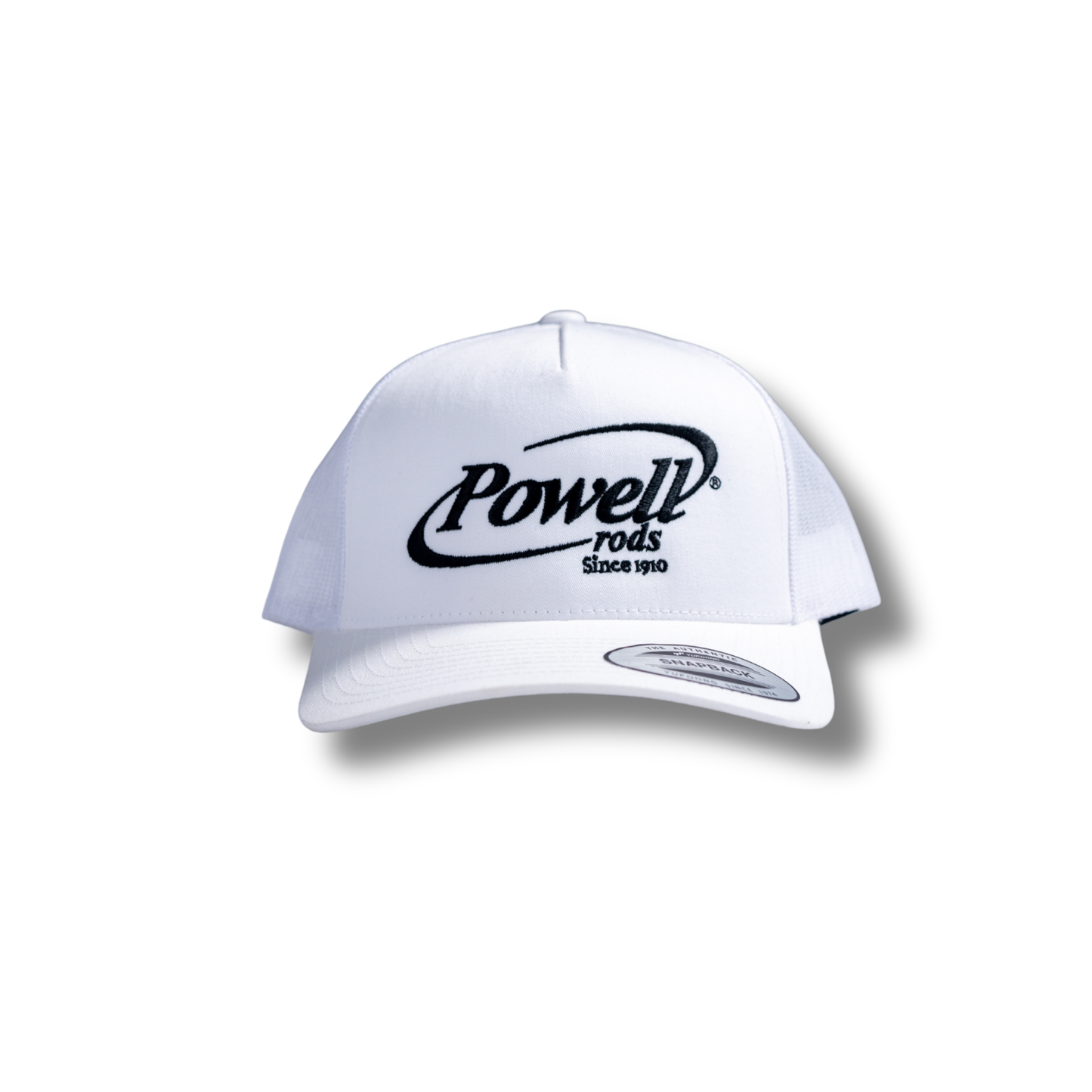 5-Panel Classic Trucker Cap | White | Large Black Logo