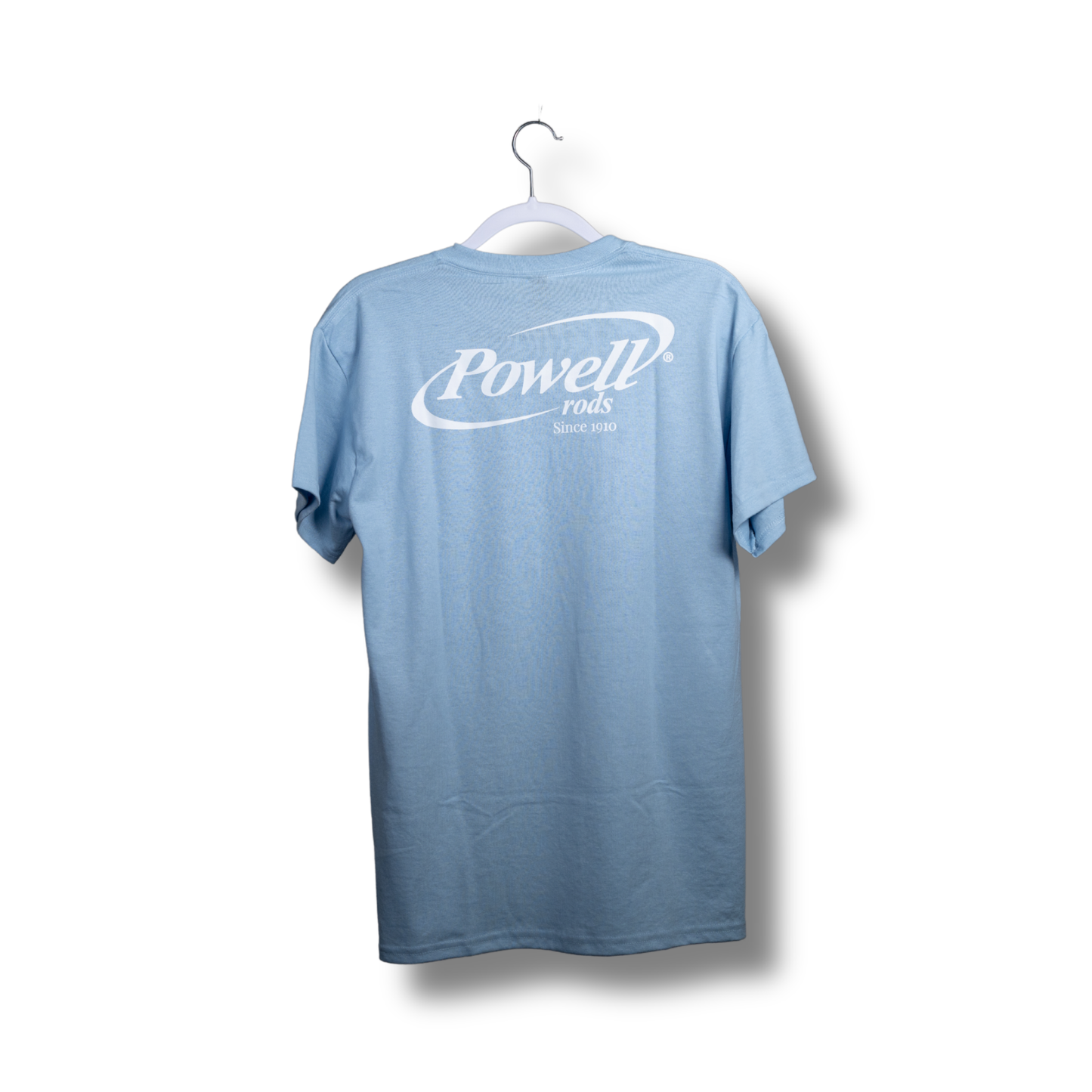 Gildan 100% Cotton T-Shirt | Baby Blue | Large White Logo