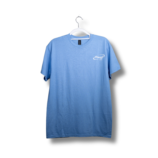 Gildan 100% Cotton T-Shirt | Sky Blue | Small White Logo