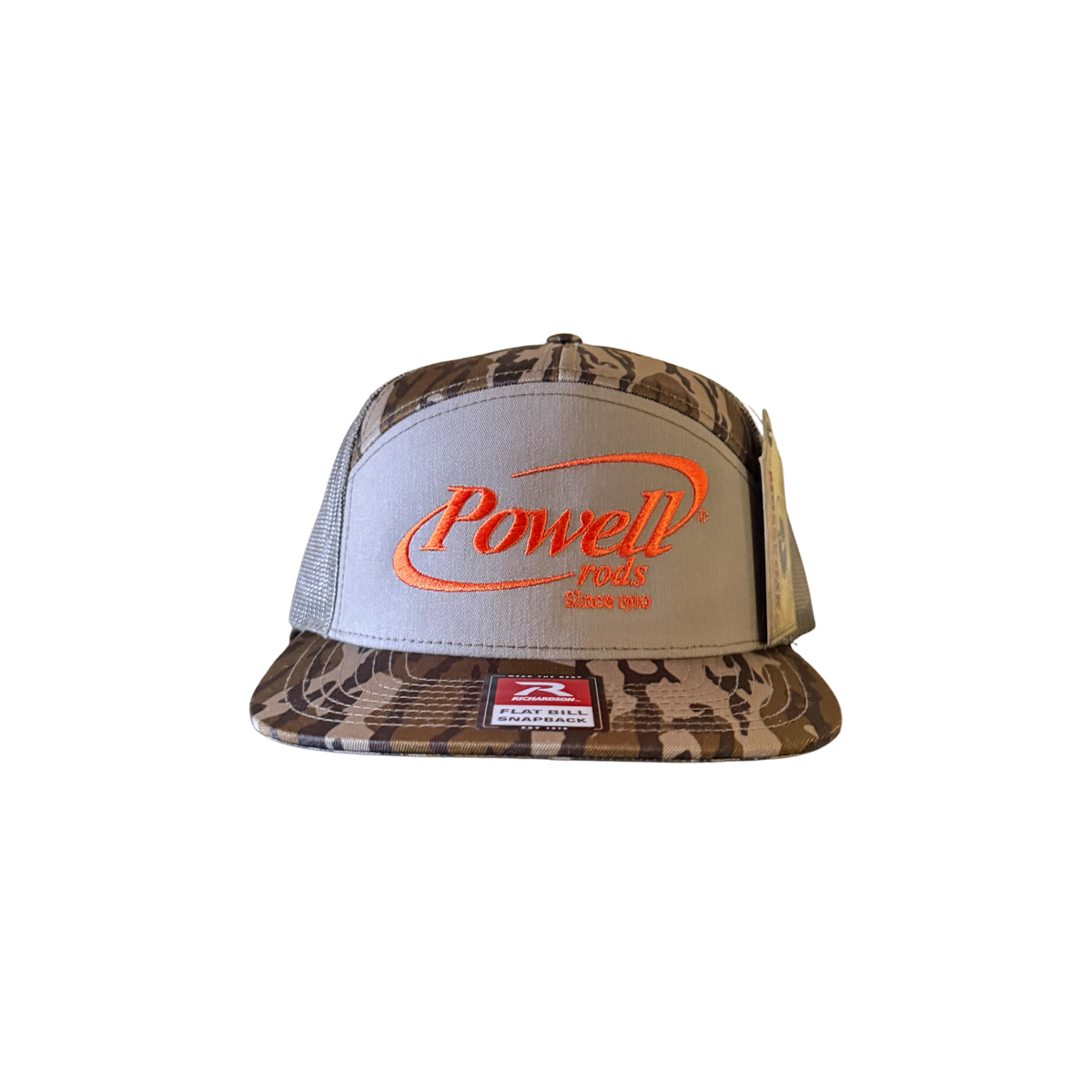 The 168P 7 Panel Trucker Cap | Blaze Orange & Camo (Limited Quantities)