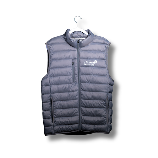Weatherproof Down Vest | Grey | Small White Logo